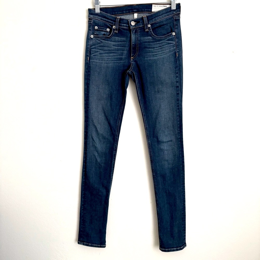 Rag & Bone Preston Wash Skinny Designer Premium Denim Jeans W27 Ins 29